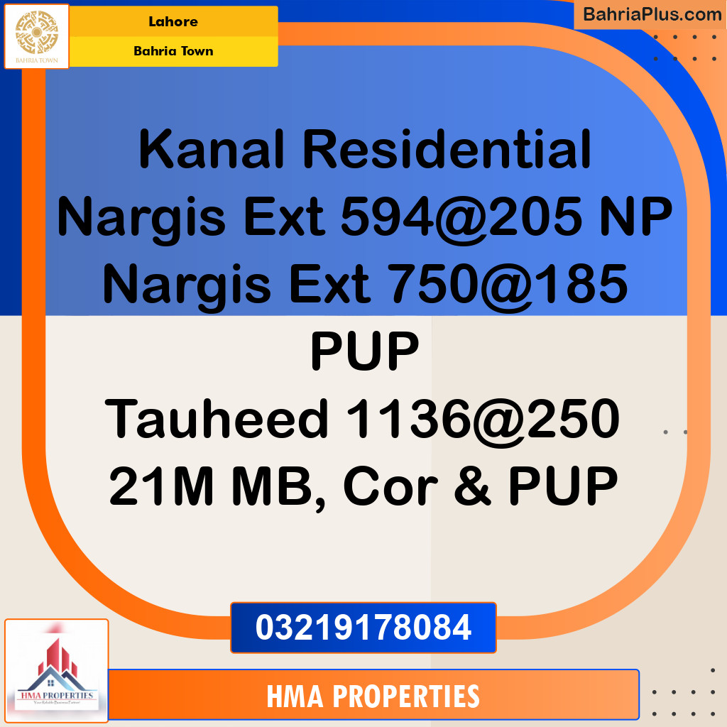 Residential Plot for Sale in Bahria Town, Lahore - (BP-265844)
