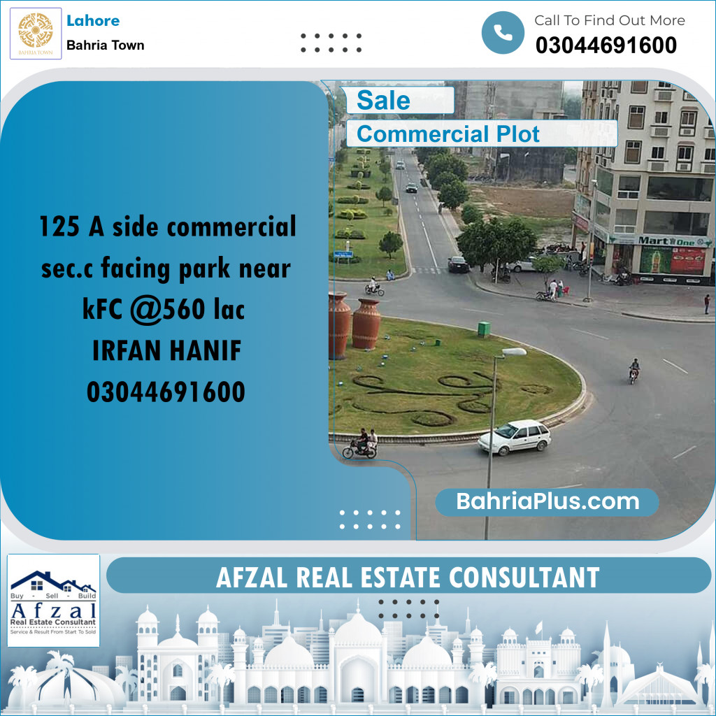 Commercial Plot for Sale in Bahria Town, Lahore - (BP-265916)