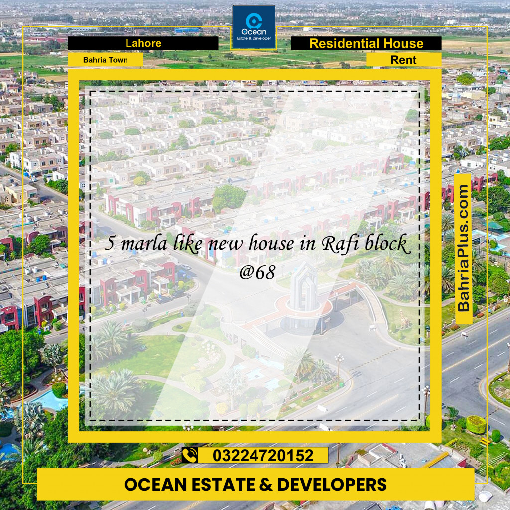 Residential House for Rent in Bahria Town, Lahore - (BP-265967)