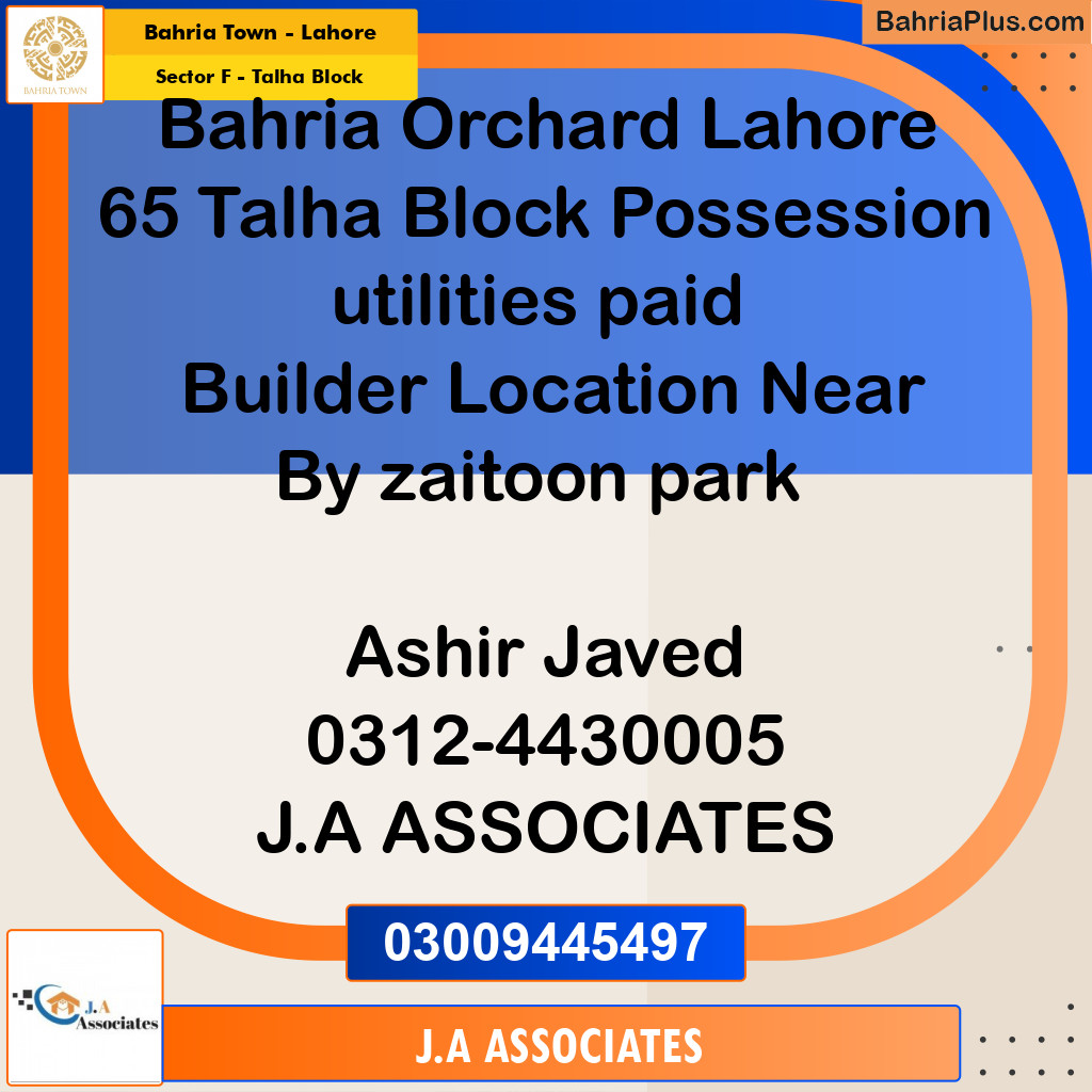 10 Marla Residential Plot for Sale in Sector F - Talha Block -  Bahria Town, Lahore - (BP-265994)