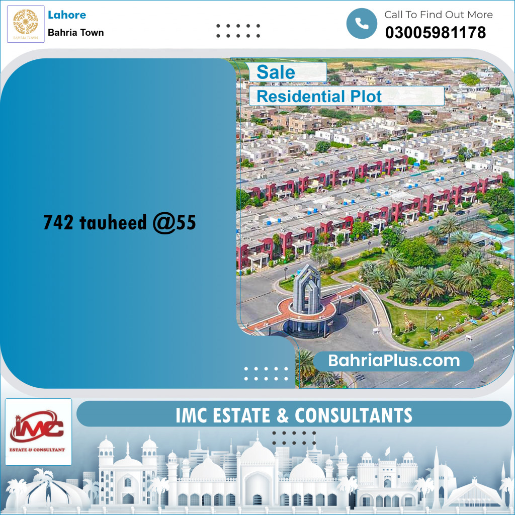 Residential Plot for Sale in Bahria Town, Lahore - (BP-266014)