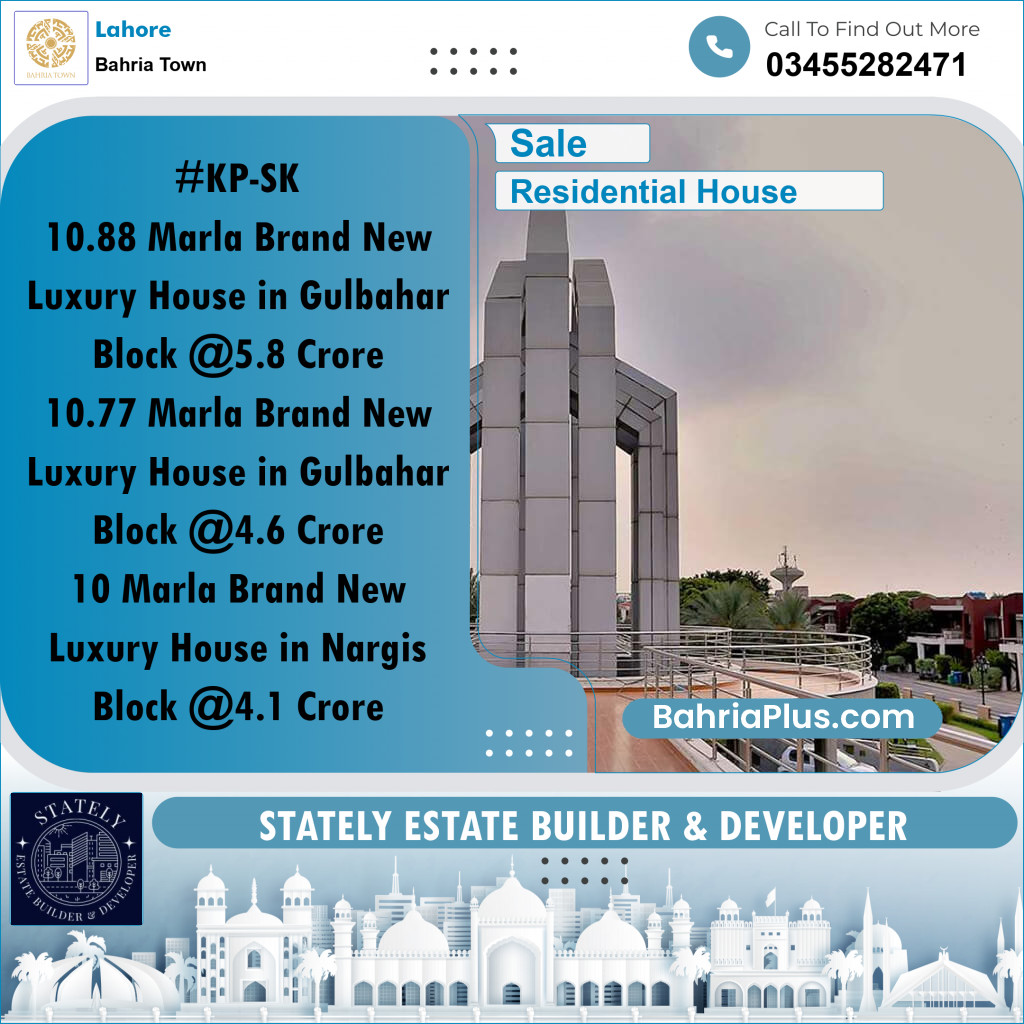 Residential House for Sale in Bahria Town, Lahore - (BP-266100)