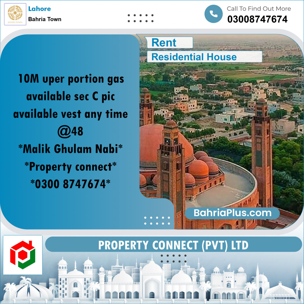 Residential House for Rent in Bahria Town, Lahore - (BP-266270)