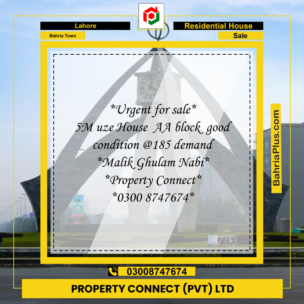 Residential House for Sale in Bahria Town, Lahore - (BP-266271)