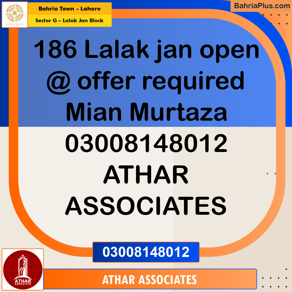 5 Marla Residential Plot for Sale in Sector G - Lalak Jan Block -  Bahria Town, Lahore - (BP-266274)
