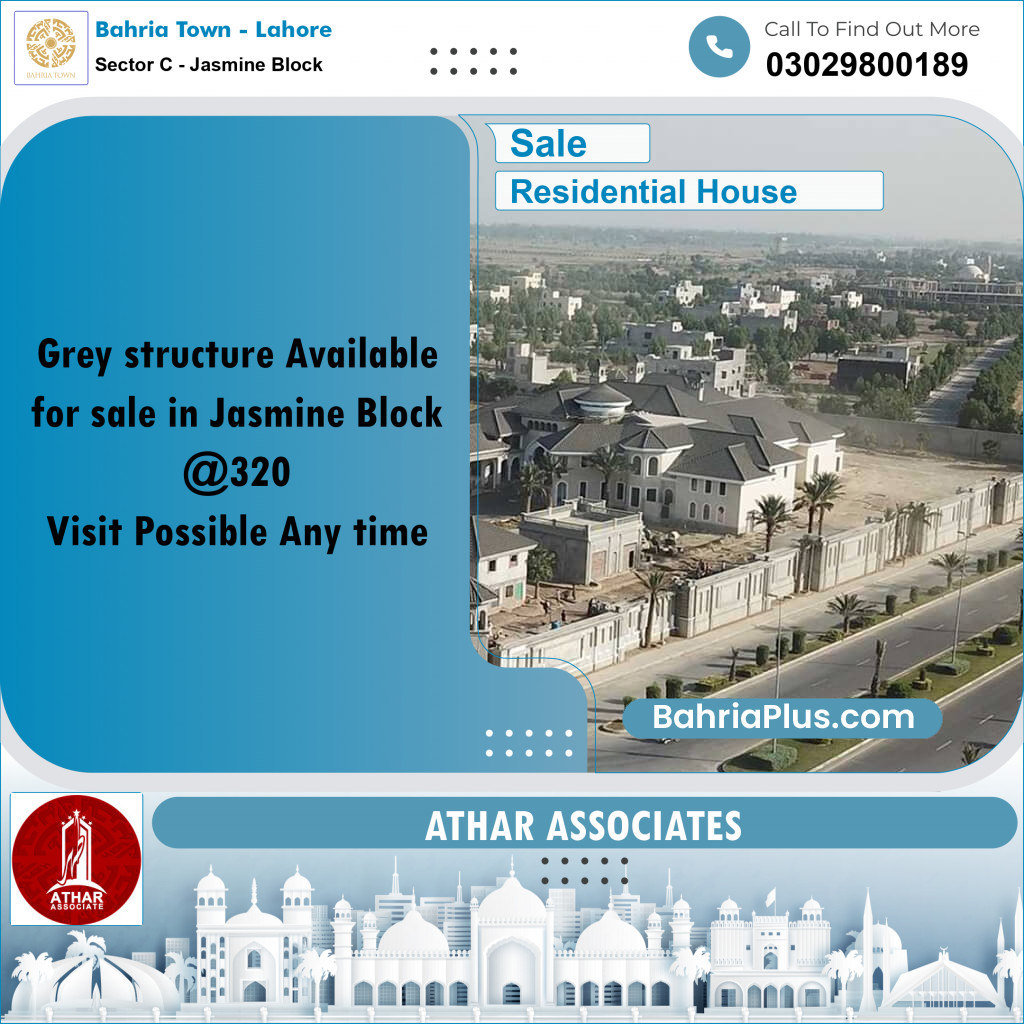 10 Marla Residential House for Sale in Sector C - Jasmine Block -  Bahria Town, Lahore - (BP-266303)