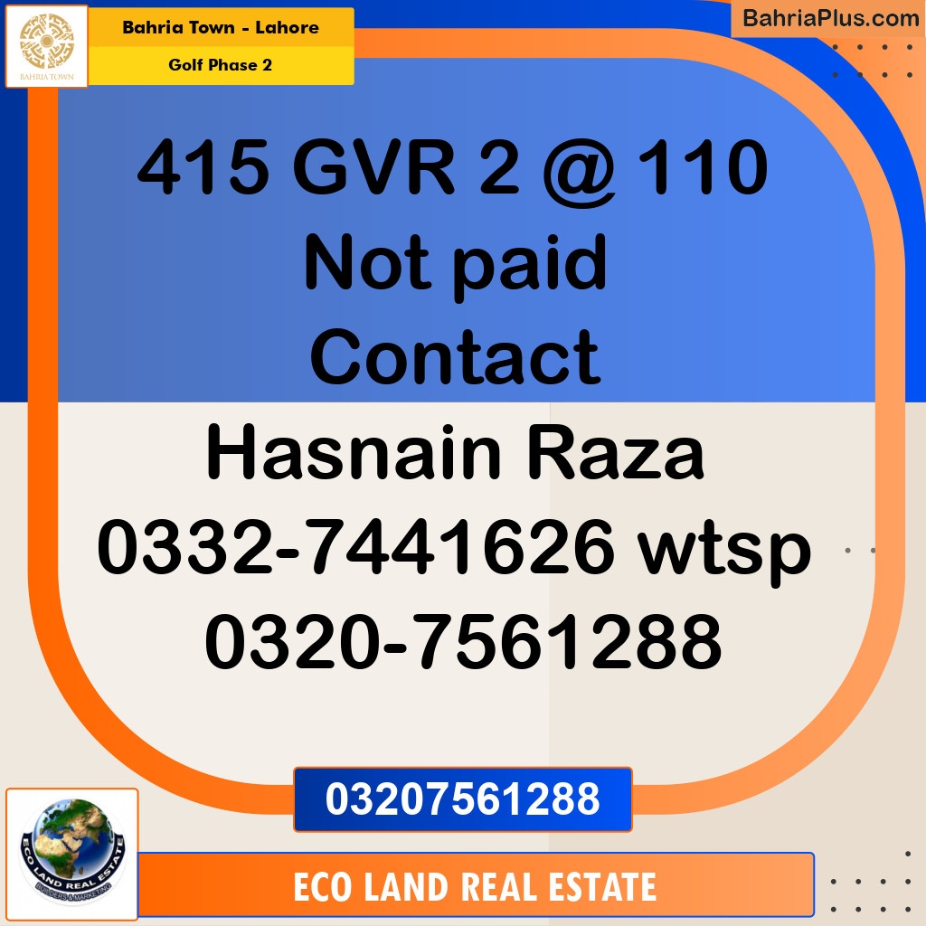 10 Marla Residential Plot for Sale in Golf Phase 2 -  Bahria Town, Lahore - (BP-266314)