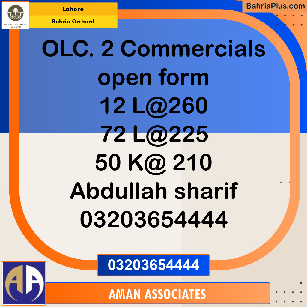 Residential Plot for Sale in Bahria Orchard, Lahore - (BP-266451)