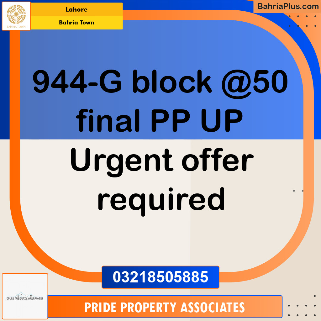 Residential Plot for Sale in Bahria Town, Lahore - (BP-266504)