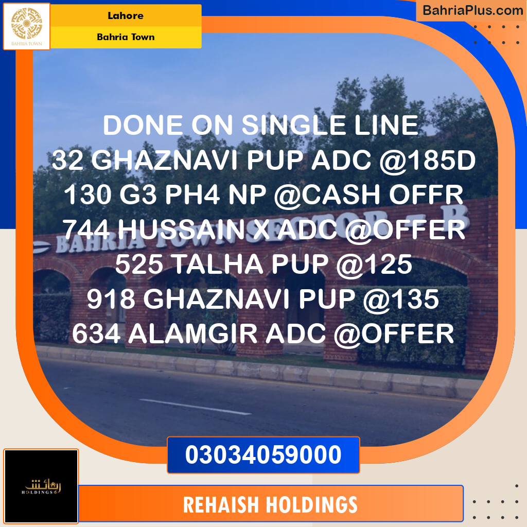 Residential Plot for Sale in Bahria Town, Lahore - (BP-266714)