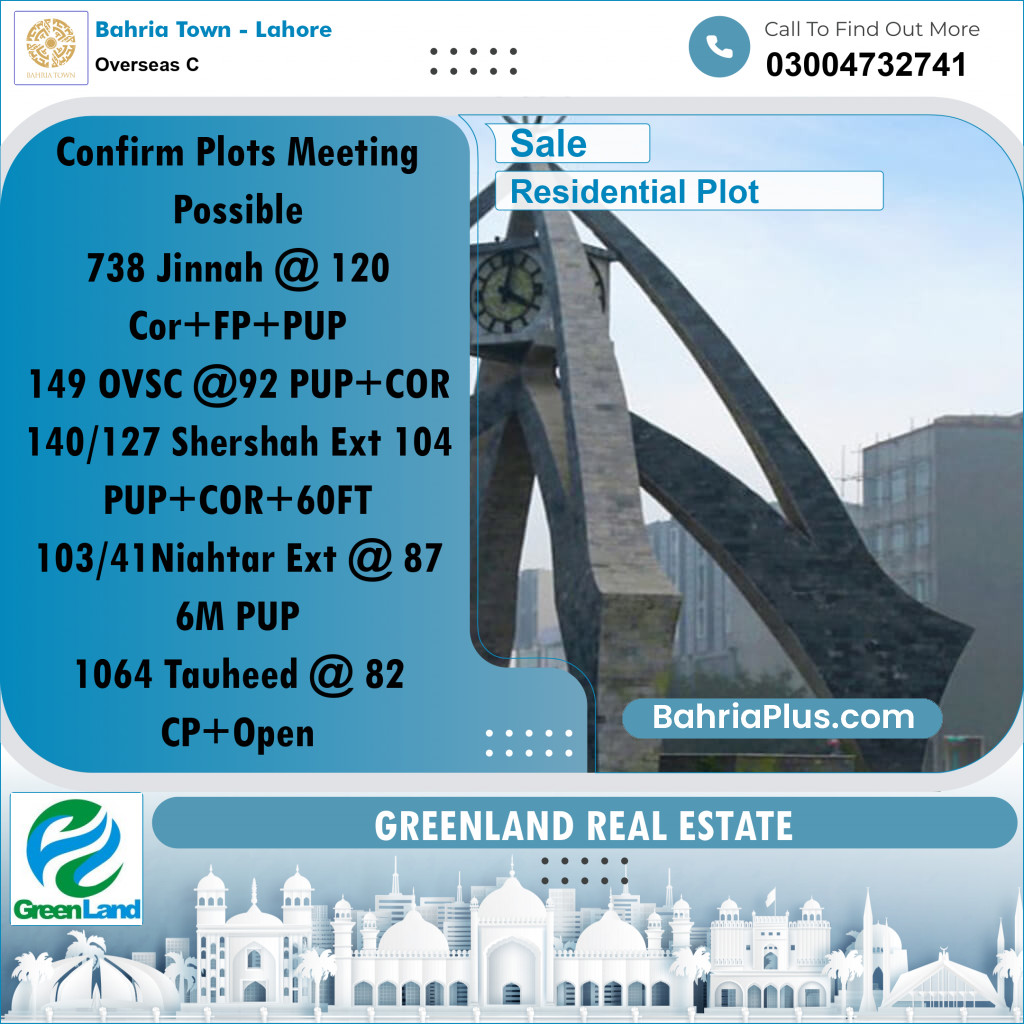 5 Marla Residential Plot for Sale in Overseas C -  Bahria Town, Lahore - (BP-266754)