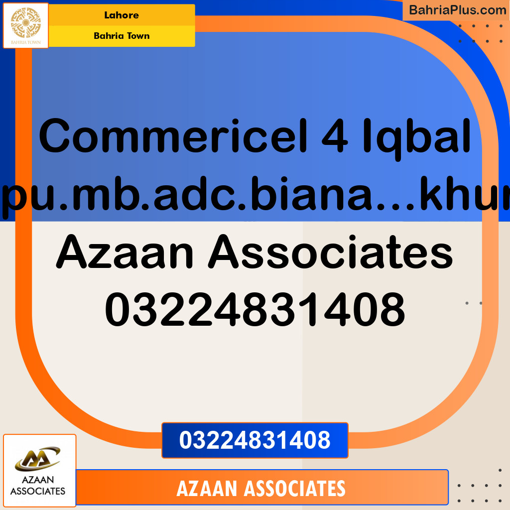 Residential Plot for Sale in Bahria Town, Lahore - (BP-266765)