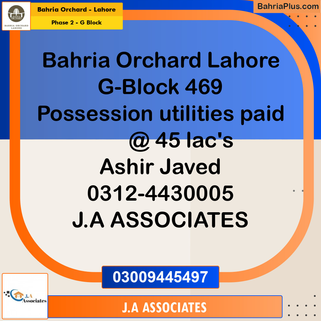 5 Marla Residential Plot for Sale in Phase 2 - G Block -  Bahria Orchard, Lahore - (BP-266895)