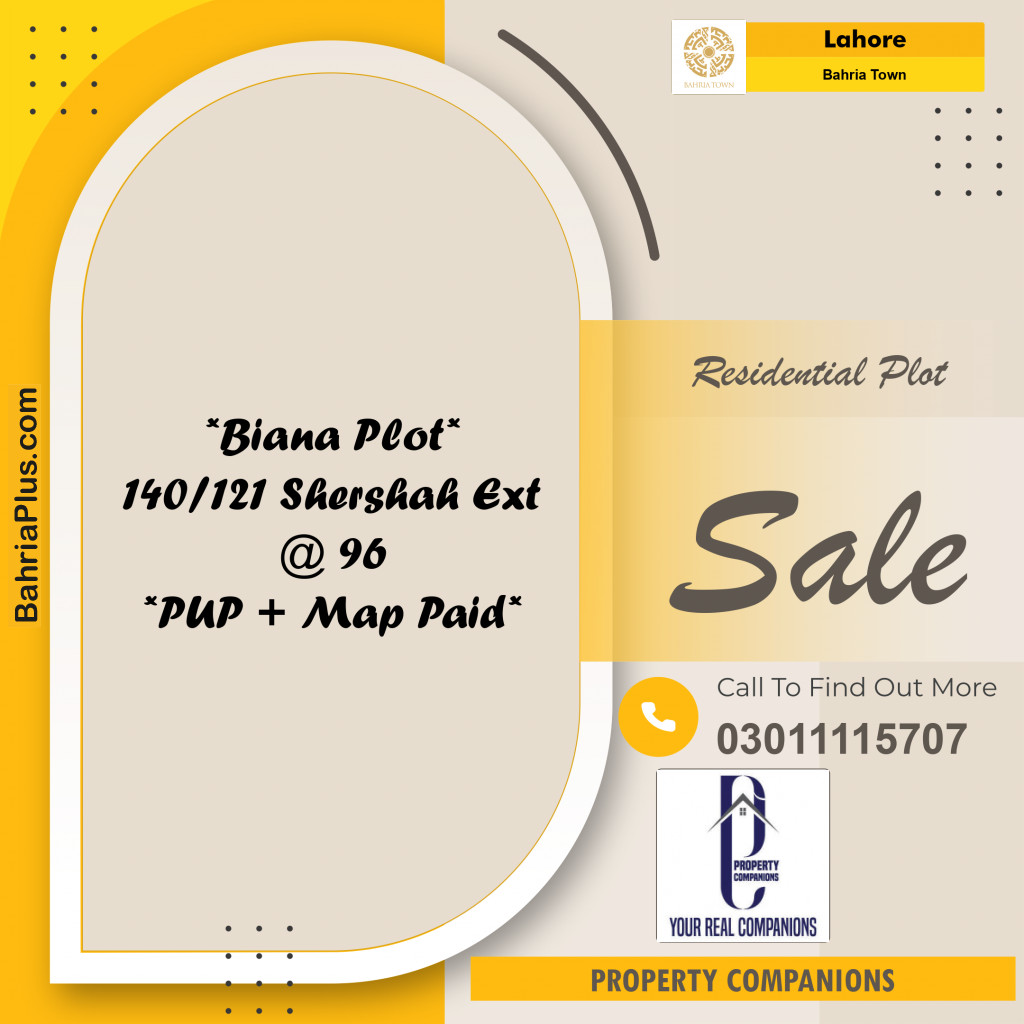 Residential Plot for Sale in Bahria Town, Lahore - (BP-266977)