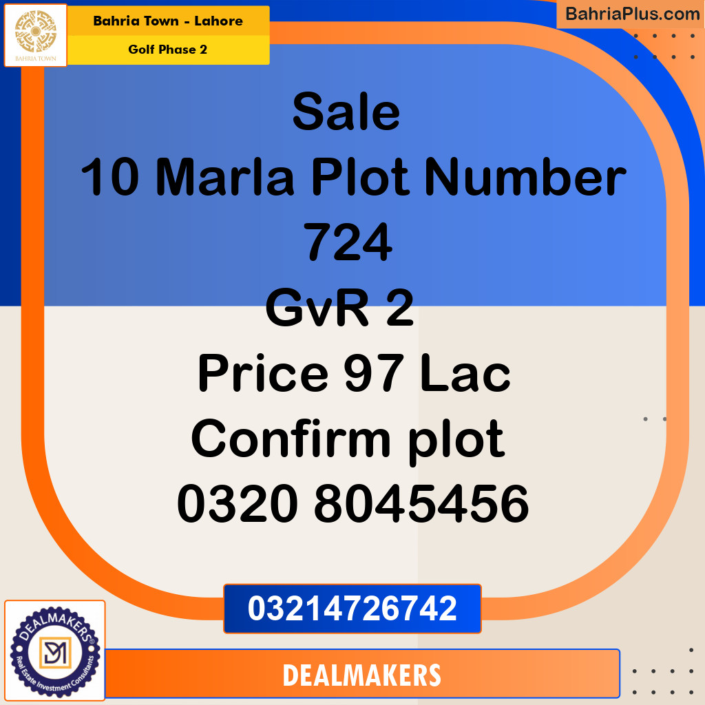 10 Marla Residential Plot for Sale in Golf Phase 2 -  Bahria Town, Lahore - (BP-267186)
