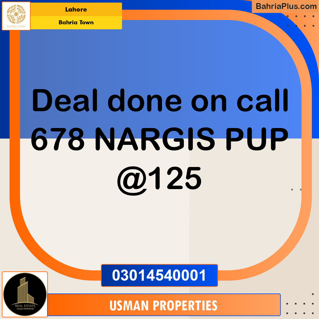 Residential Plot for Sale in Bahria Town, Lahore - (BP-267262)