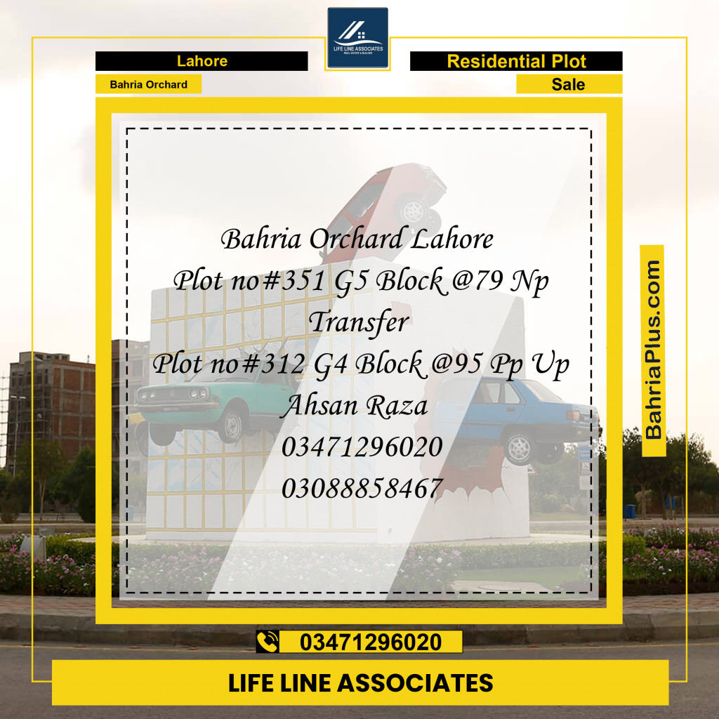 5 Marla Residential Plot for Sale in Bahria Orchard, Lahore - (BP-267272)