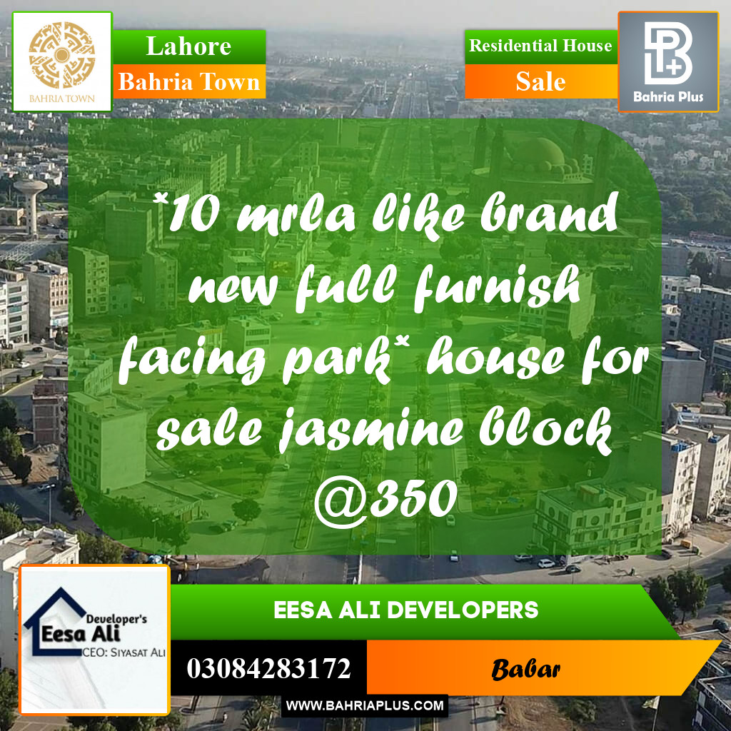 Residential House for Sale in Bahria Town, Lahore - (BP-267314)