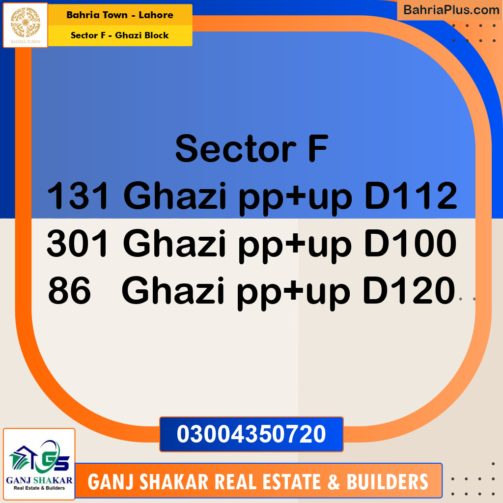 10 Marla Residential Plot for Sale in Sector F - Ghazi Block -  Bahria Town, Lahore - (BP-267316)