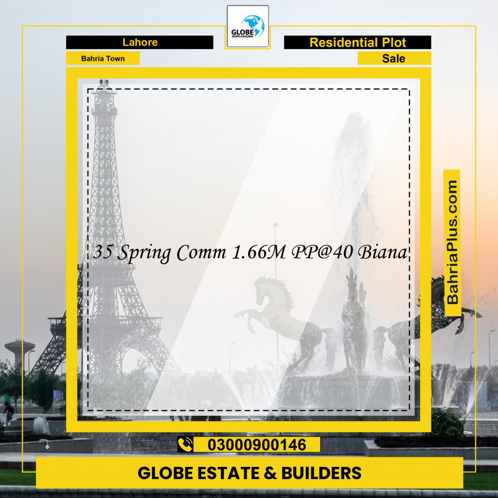 Residential Plot for Sale in Bahria Town, Lahore - (BP-267387)