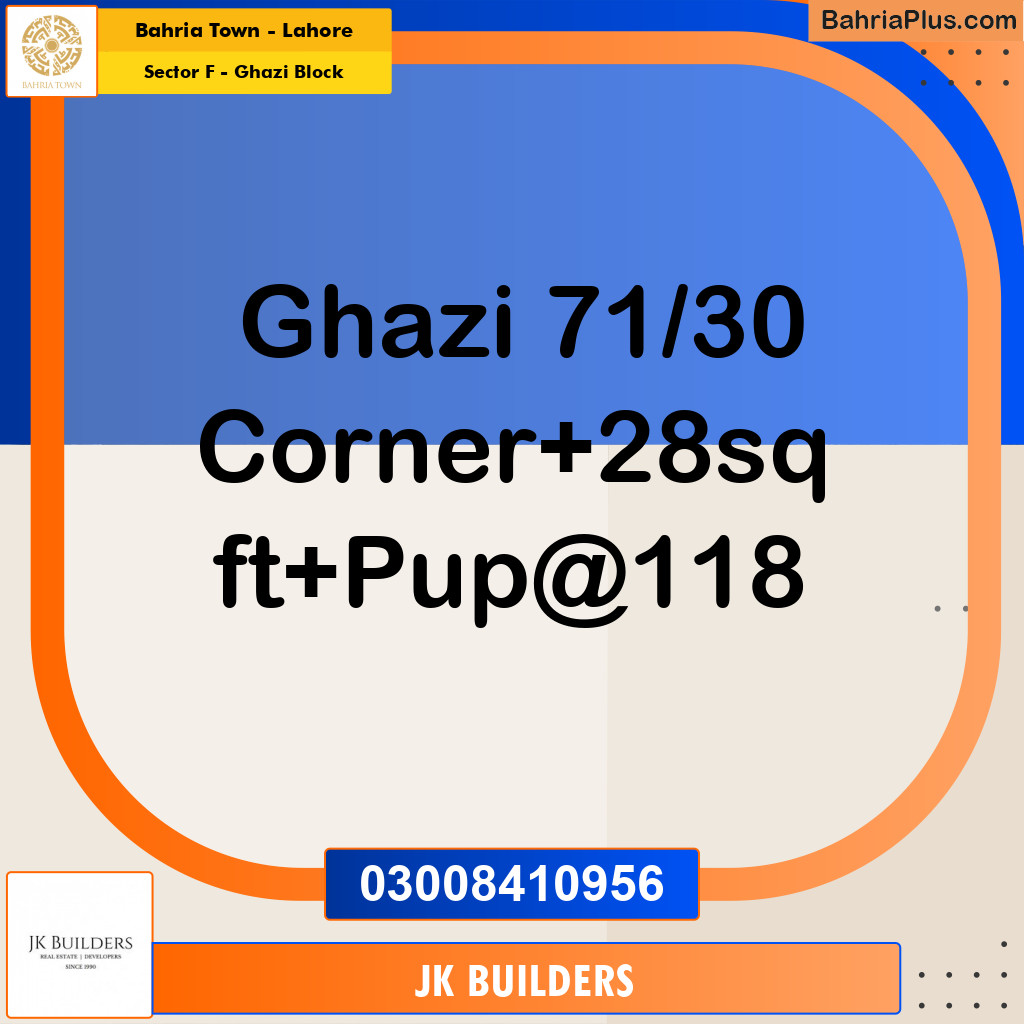 10.28 Marla Residential Plot for Sale in Sector F - Ghazi Block -  Bahria Town, Lahore - (BP-267389)