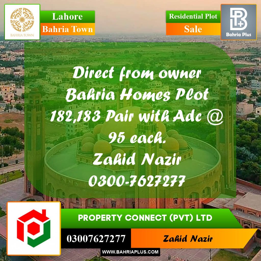 Residential Plot for Sale in Bahria Town, Lahore - (BP-267496)