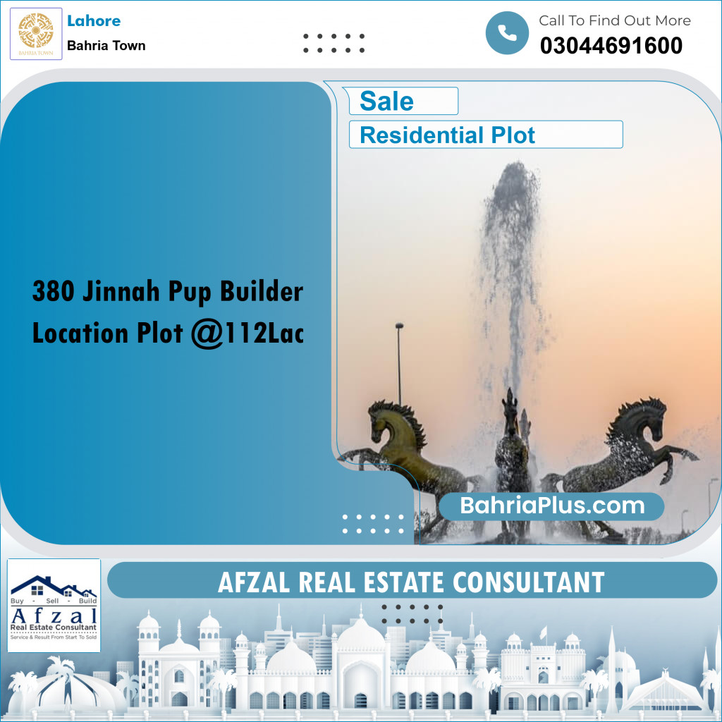 Residential Plot for Sale in Bahria Town, Lahore - (BP-267498)