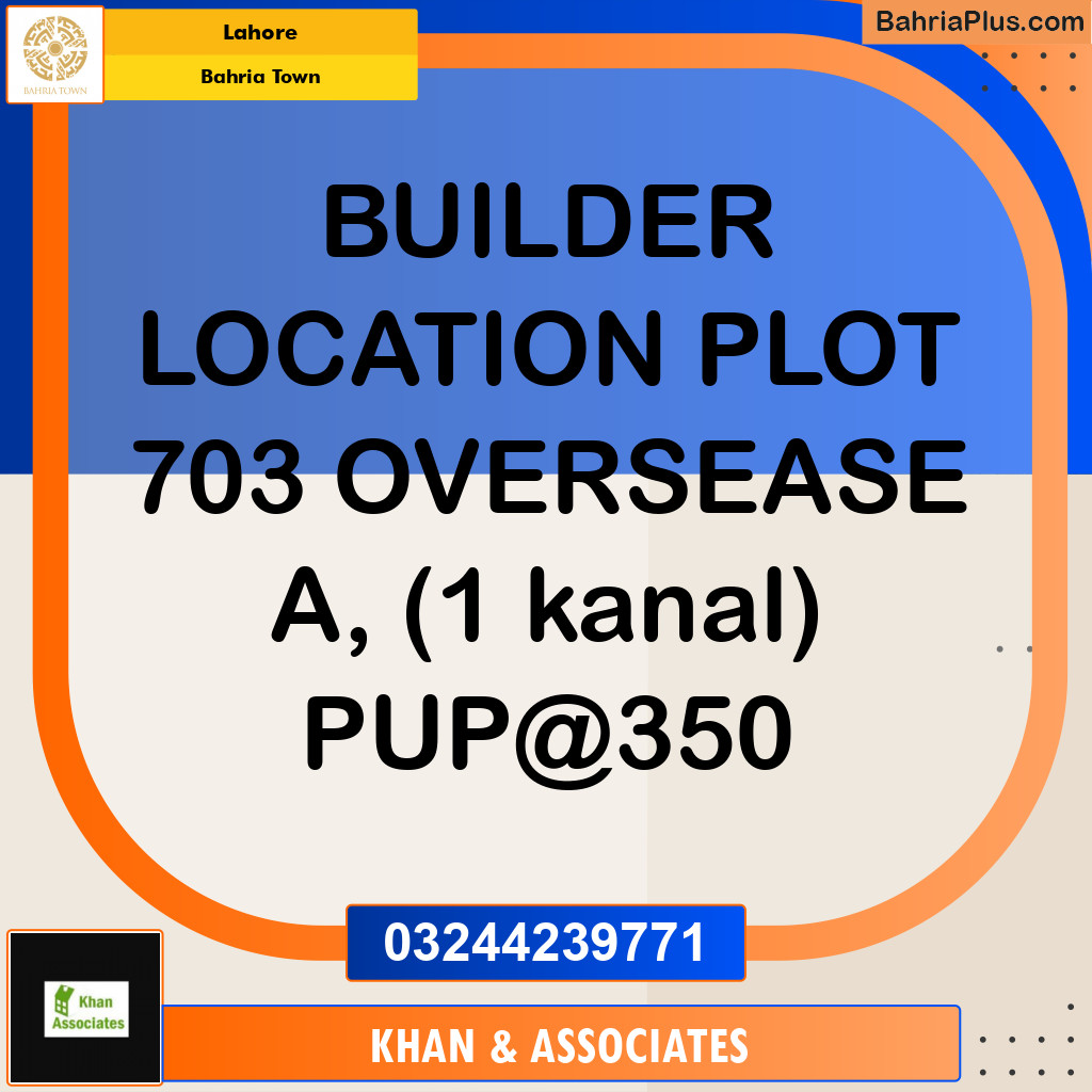 Residential Plot for Sale in Bahria Town, Lahore - (BP-267779)