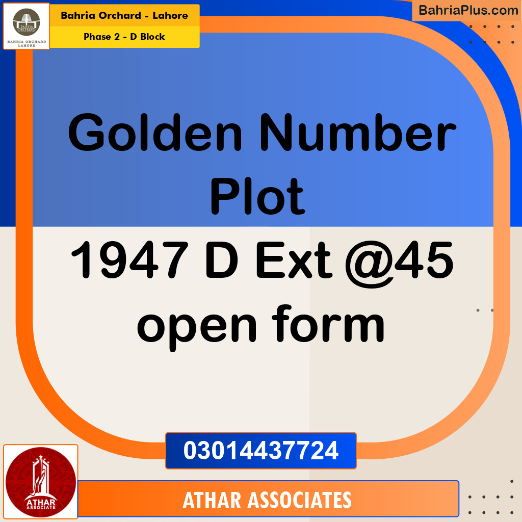 5 Marla Residential Plot for Sale in Phase 2 - D Block -  Bahria Orchard, Lahore - (BP-267900)