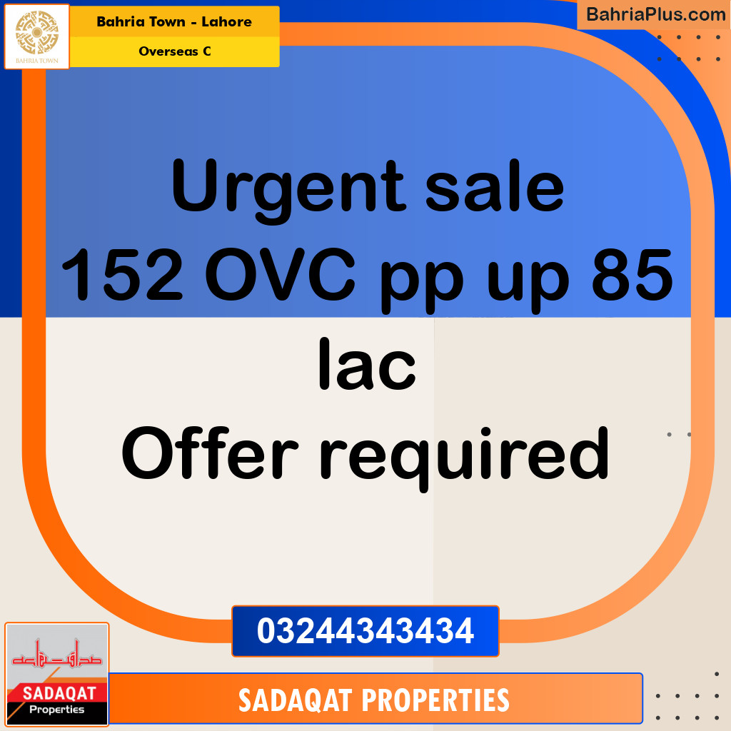 5 Marla Residential Plot for Sale in Overseas C -  Bahria Town, Lahore - (BP-267910)