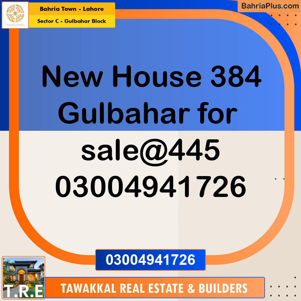 10 Marla Residential House for Sale in Sector C - Gulbahar Block -  Bahria Town, Lahore - (BP-267946)