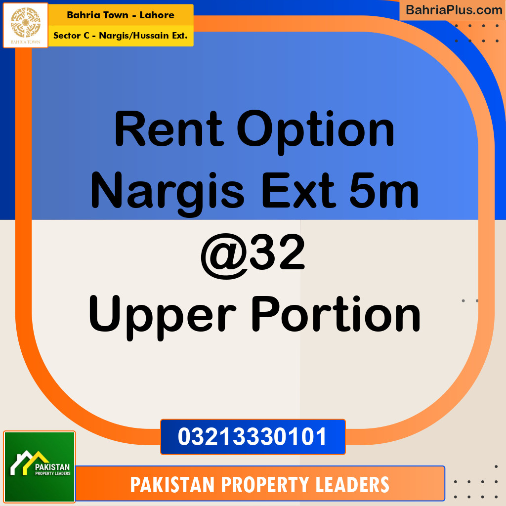 5 Marla Residential House for Rent in Sector C - Nargis/Hussain Ext. -  Bahria Town, Lahore - (BP-267960)
