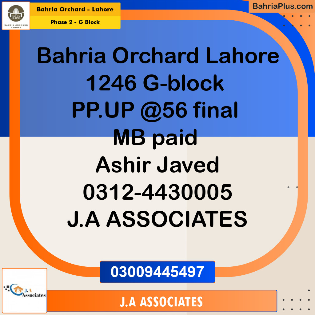 5 Marla Residential Plot for Sale in Phase 2 - G Block -  Bahria Orchard, Lahore - (BP-268004)