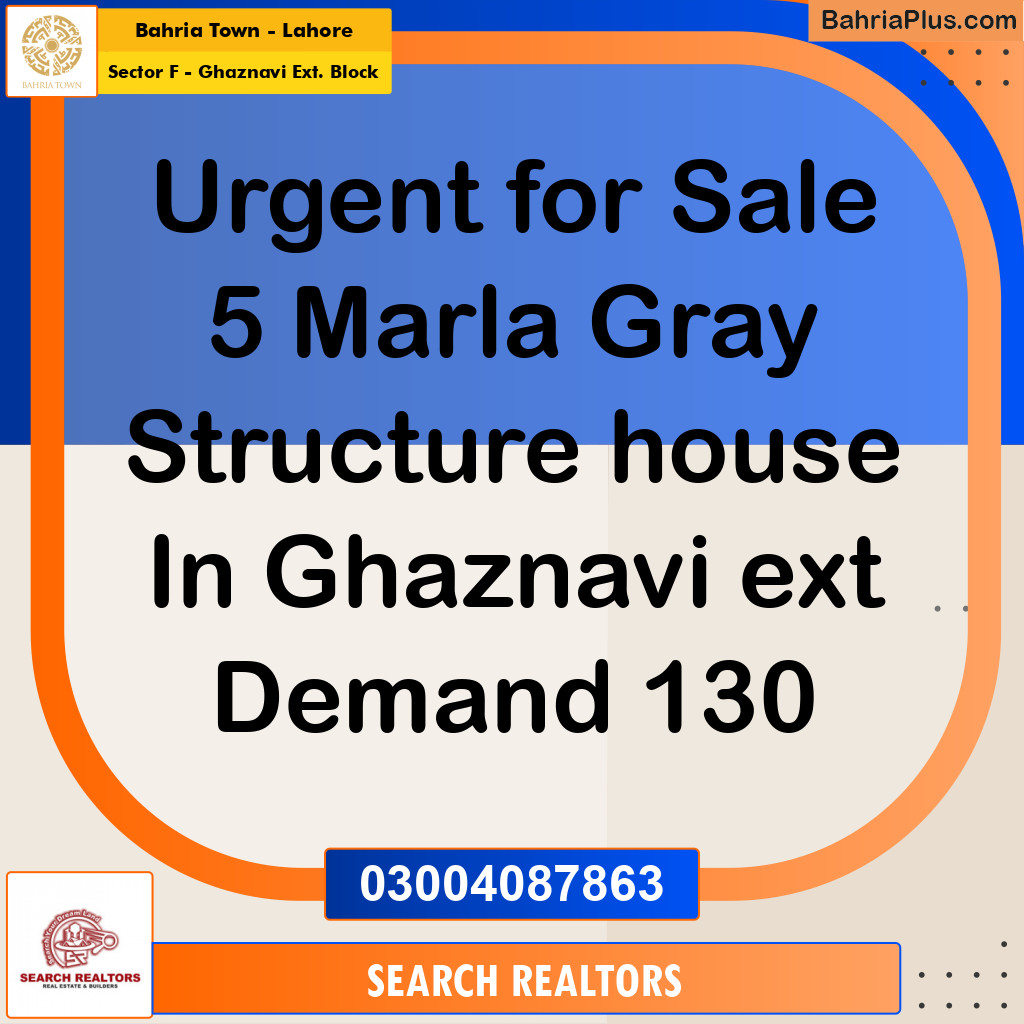 5 Marla Residential House for Sale in Sector F - Ghaznavi Ext. Block -  Bahria Town, Lahore - (BP-268024)