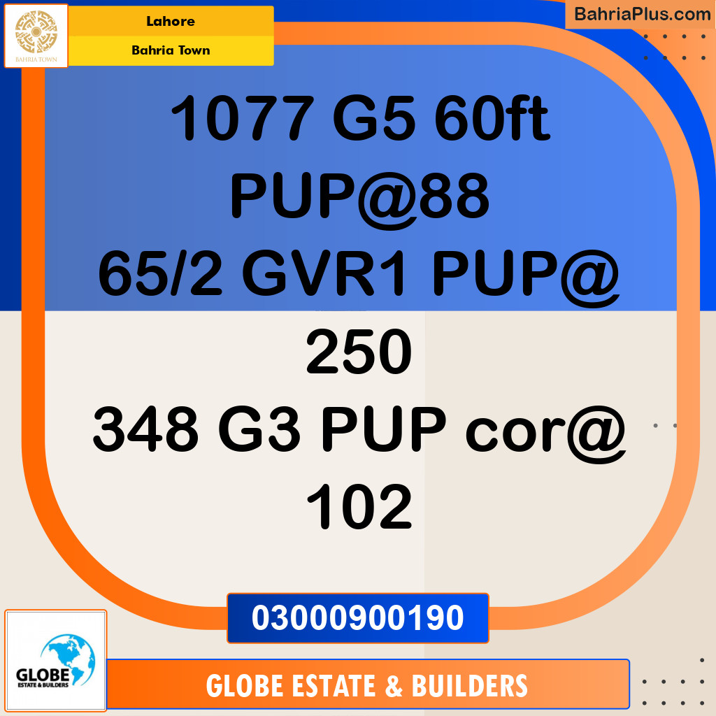 Residential Plot for Sale in Bahria Town, Lahore - (BP-268072)