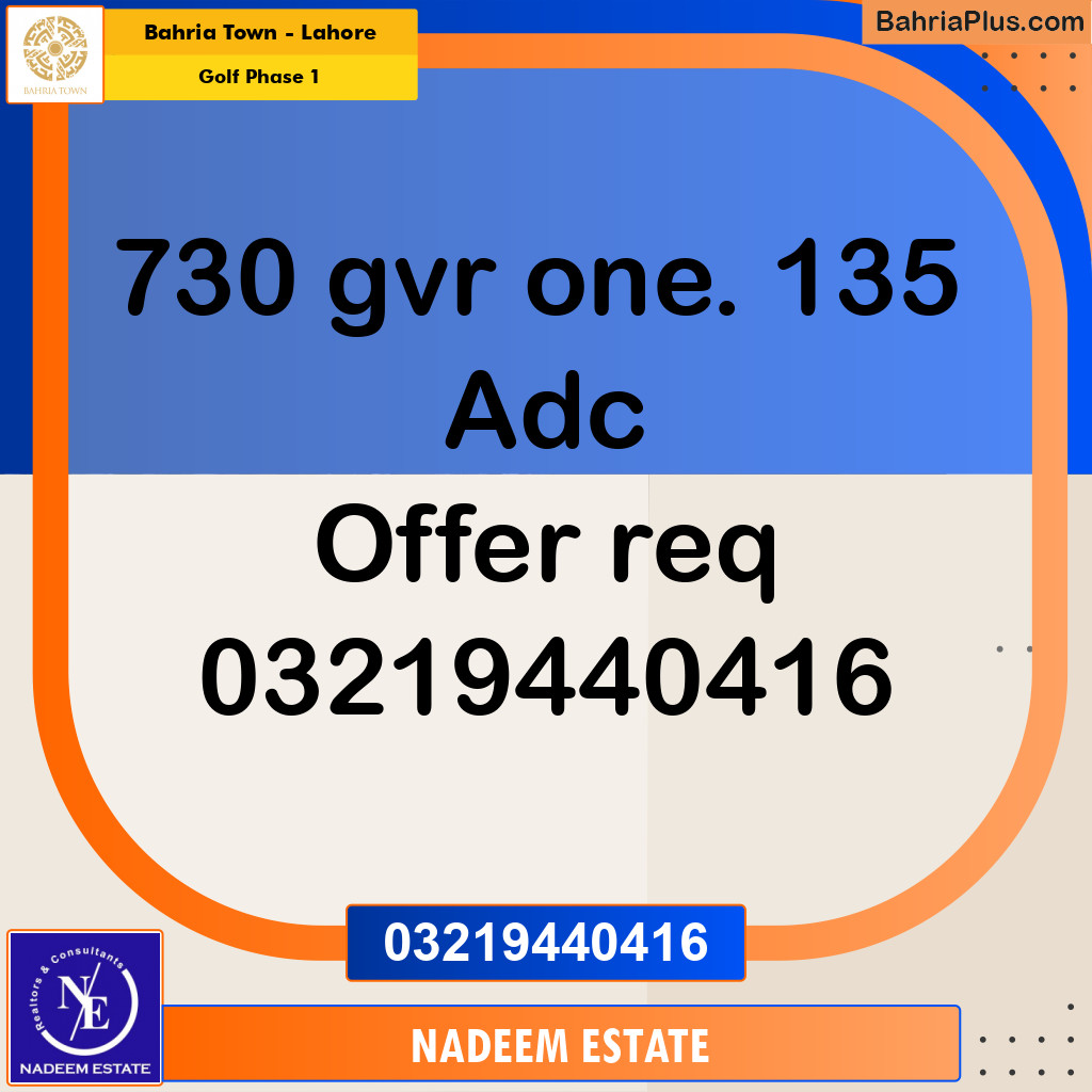 Residential Plot for Sale in Golf Phase 1 -  Bahria Town, Lahore - (BP-268101)