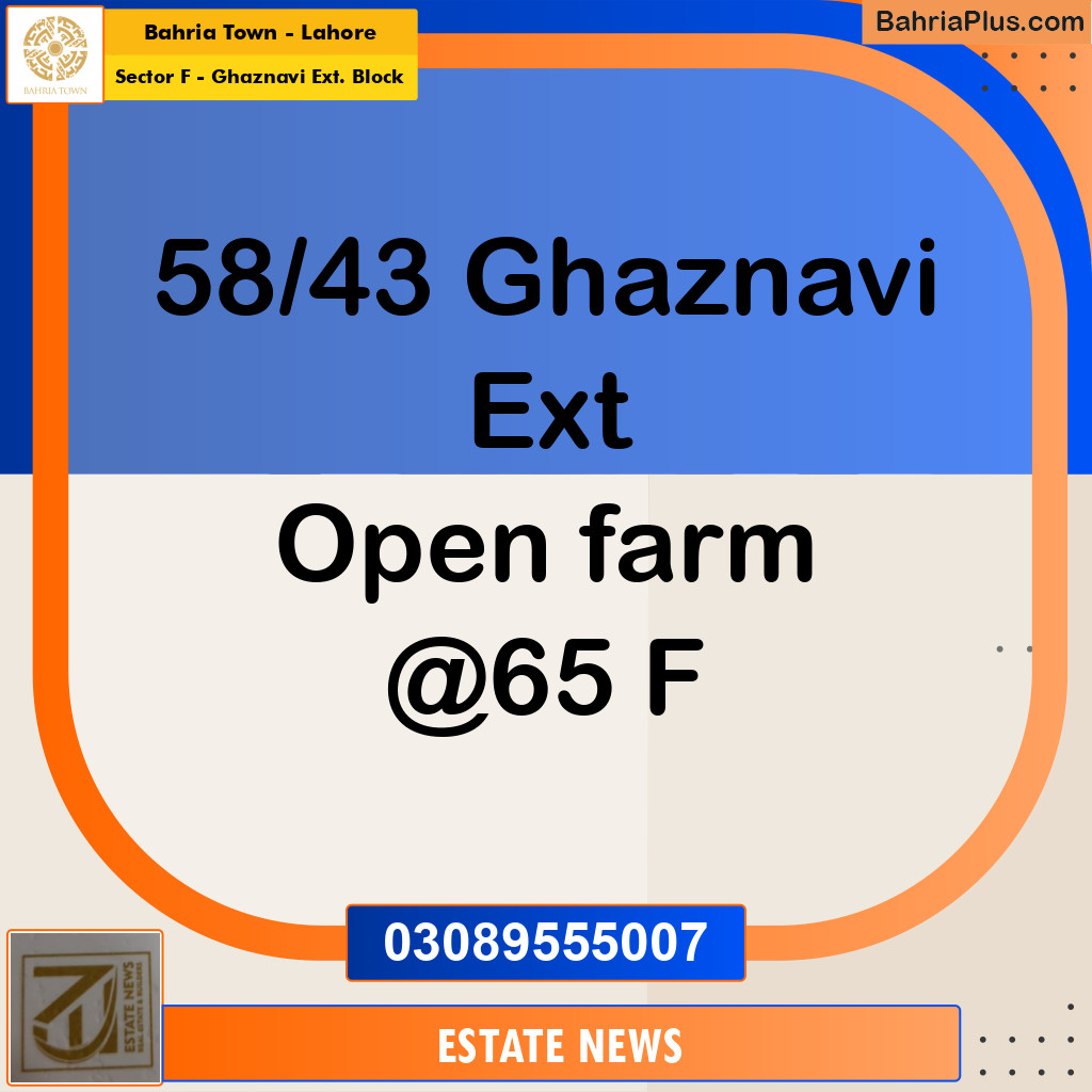 Residential Plot for Sale in Sector F - Ghaznavi Ext. Block -  Bahria Town, Lahore - (BP-268236)