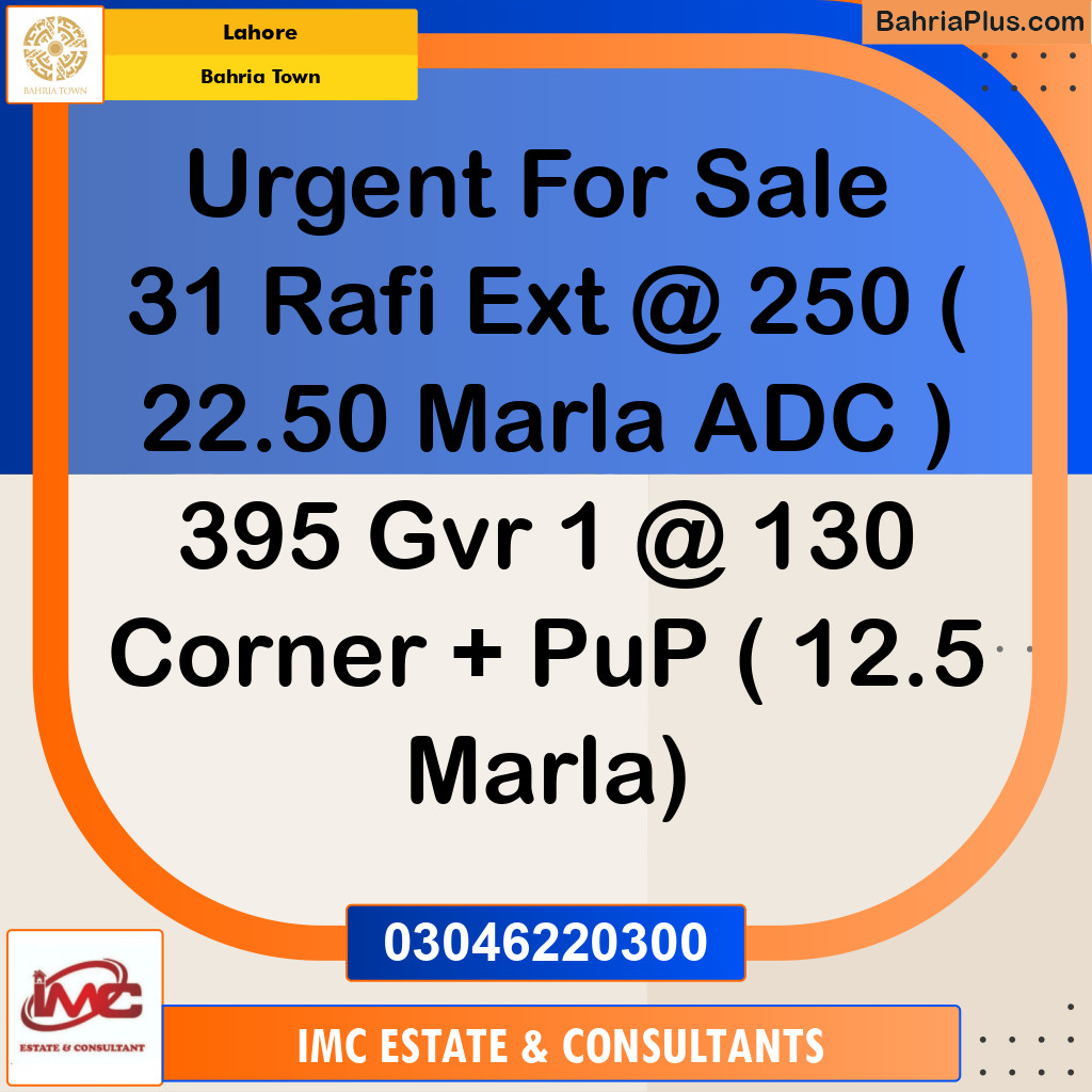 Residential Plot for Sale in Bahria Town, Lahore - (BP-268266)