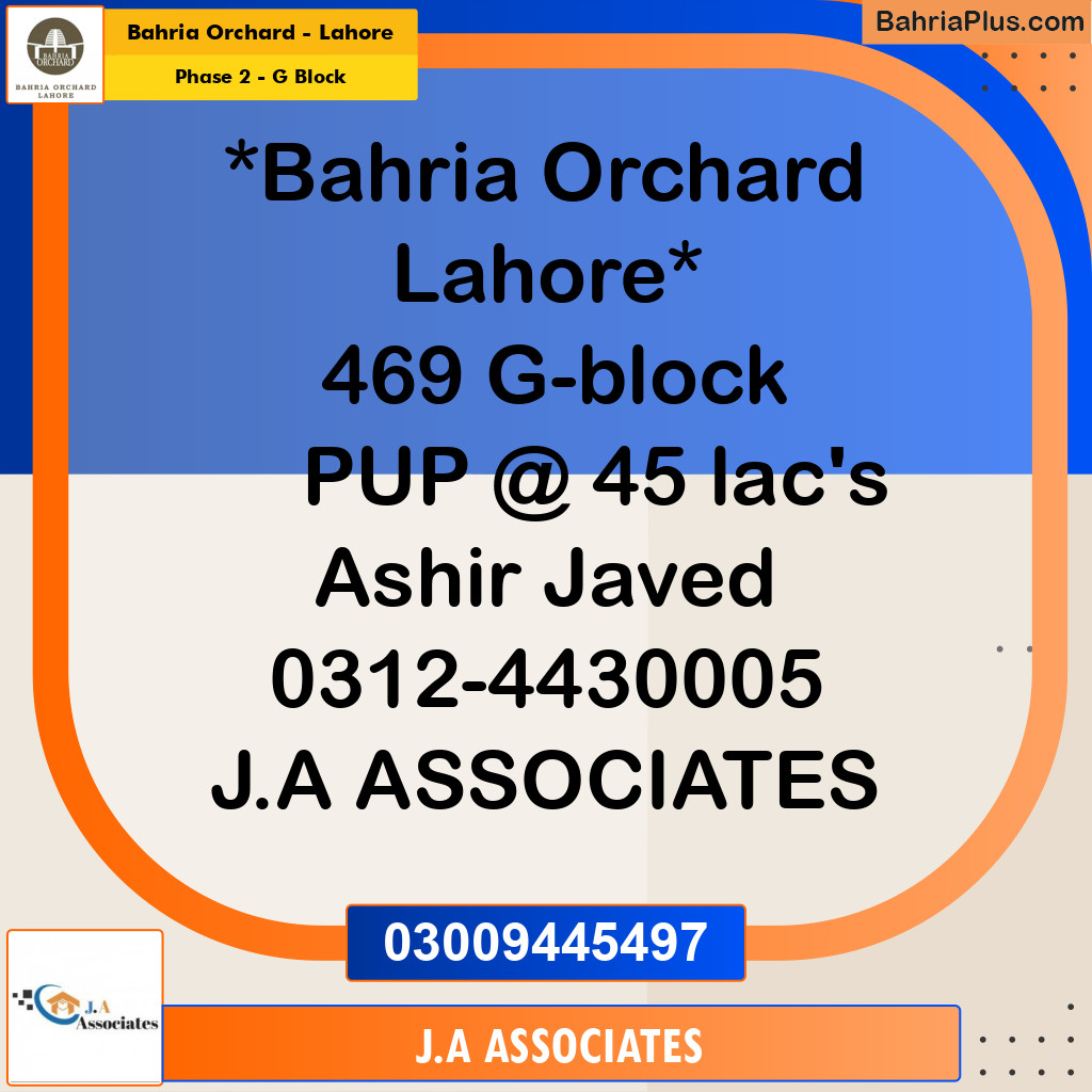 5 Marla Residential Plot for Sale in Phase 2 - G Block -  Bahria Orchard, Lahore - (BP-268393)
