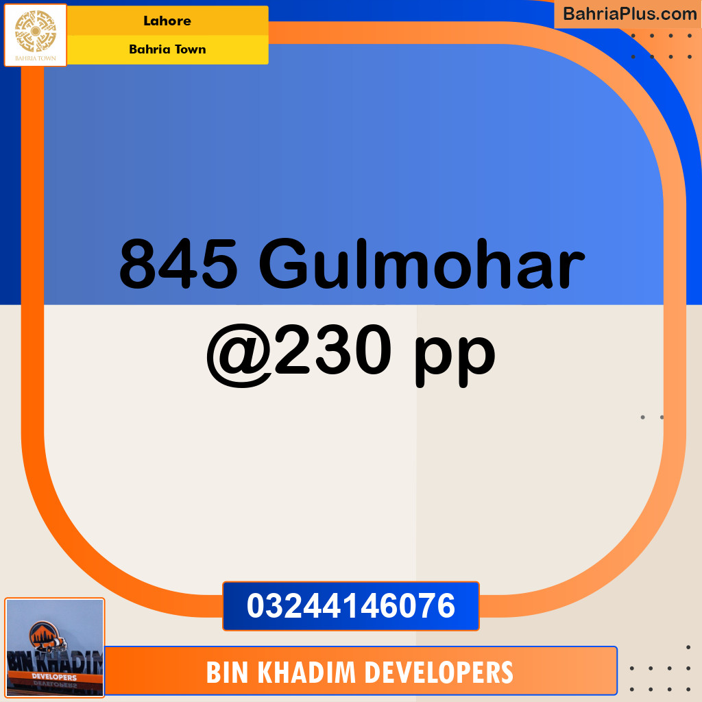 Residential Plot for Sale in Bahria Town, Lahore - (BP-268526)