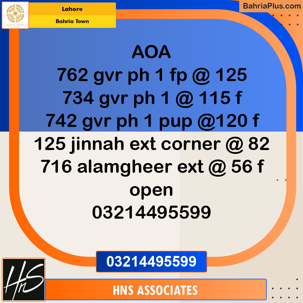 Residential Plot for Sale in Bahria Town, Lahore - (BP-268572)