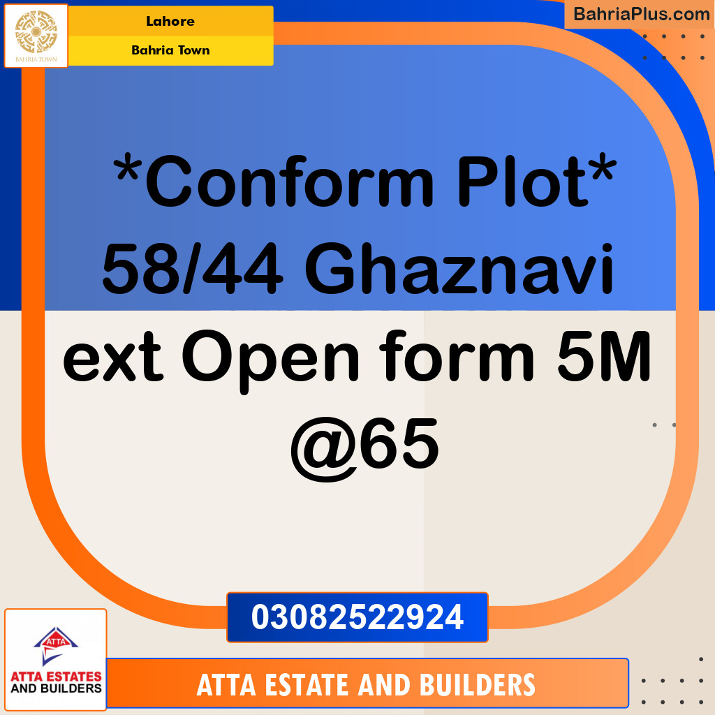 Residential Plot for Sale in Bahria Town, Lahore - (BP-268625)