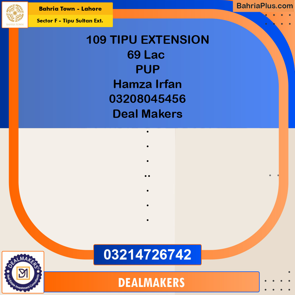 5 Marla Residential Plot for Sale in Sector F - Tipu Sultan Ext. -  Bahria Town, Lahore - (BP-268667)