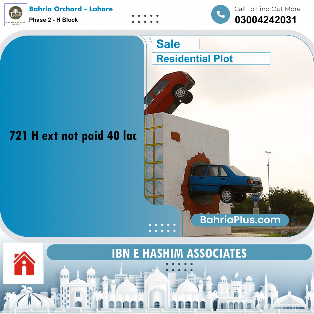 5 Marla Residential Plot for Sale in Phase 2 - H Block -  Bahria Orchard, Lahore - (BP-268673)