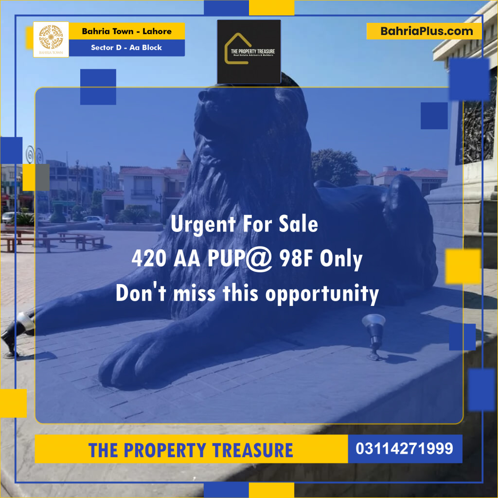5 Marla Residential Plot for Sale in Sector D - AA Block -  Bahria Town, Lahore - (BP-268805)