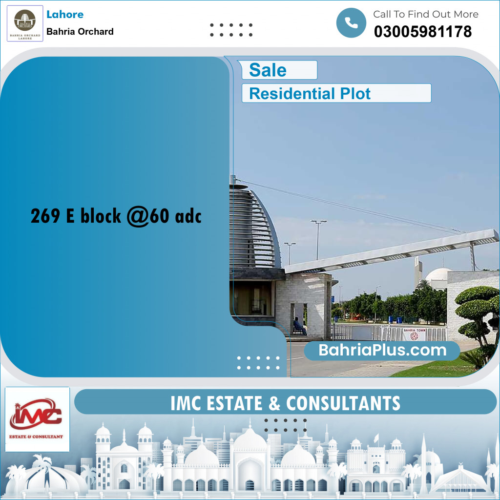 Residential Plot for Sale in Bahria Orchard, Lahore - (BP-268841)