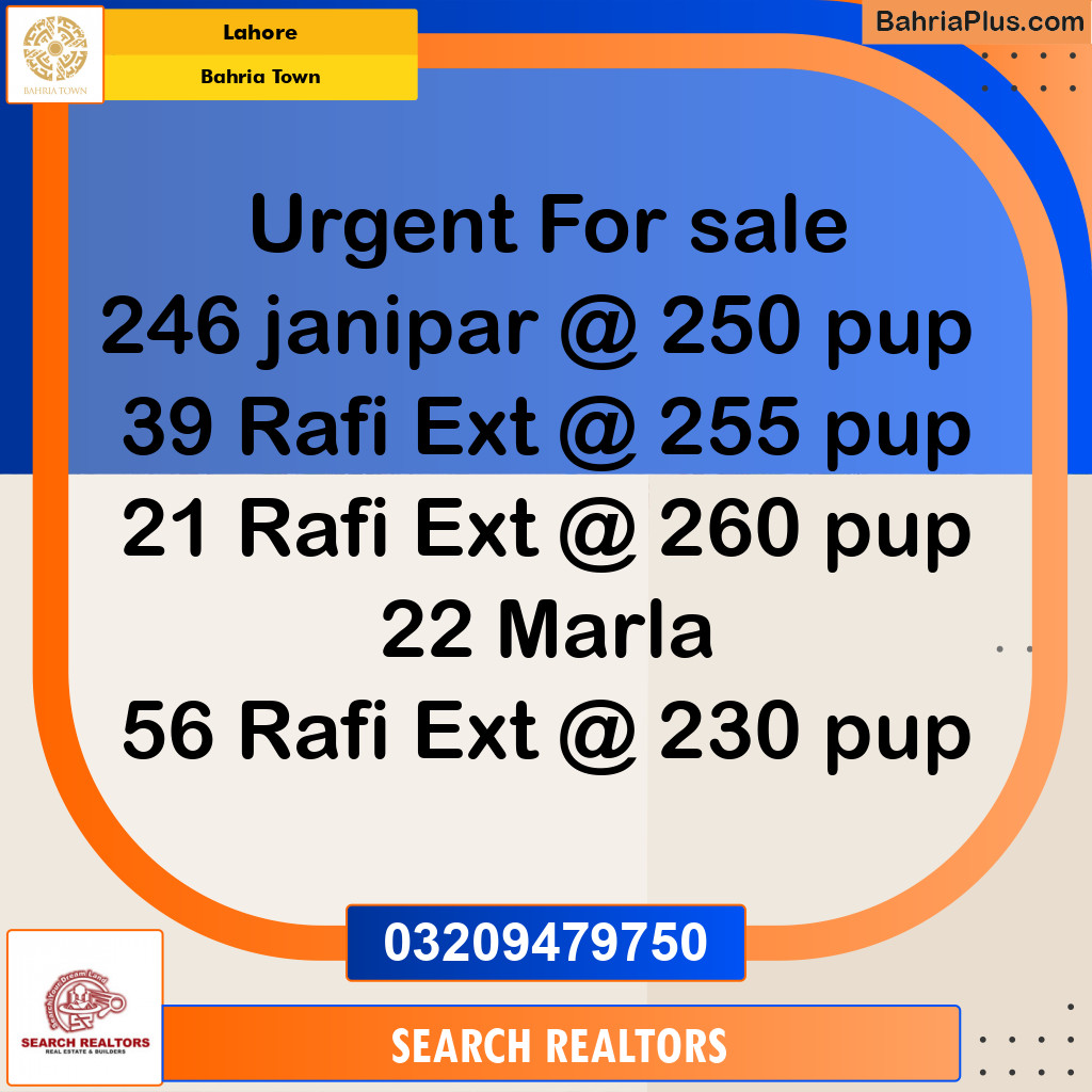 1 Kanal Residential Plot for Sale in Bahria Town, Lahore - (BP-268890)