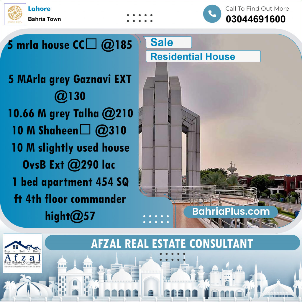 Residential House for Sale in Bahria Town, Lahore - (BP-269191)