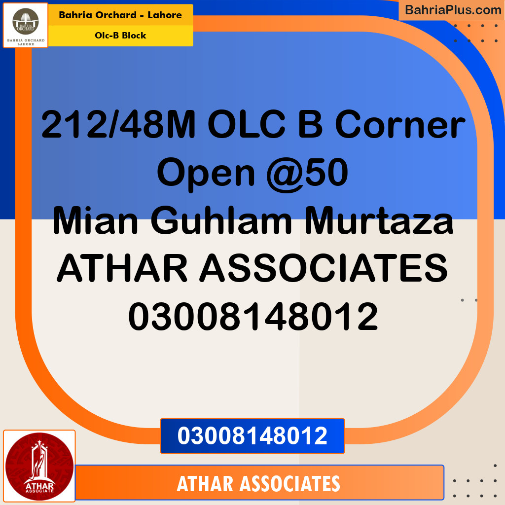 5 Marla Residential Plot for Sale in OLC-B Block - Bahria Orchard, Lahore - (BP-269201)