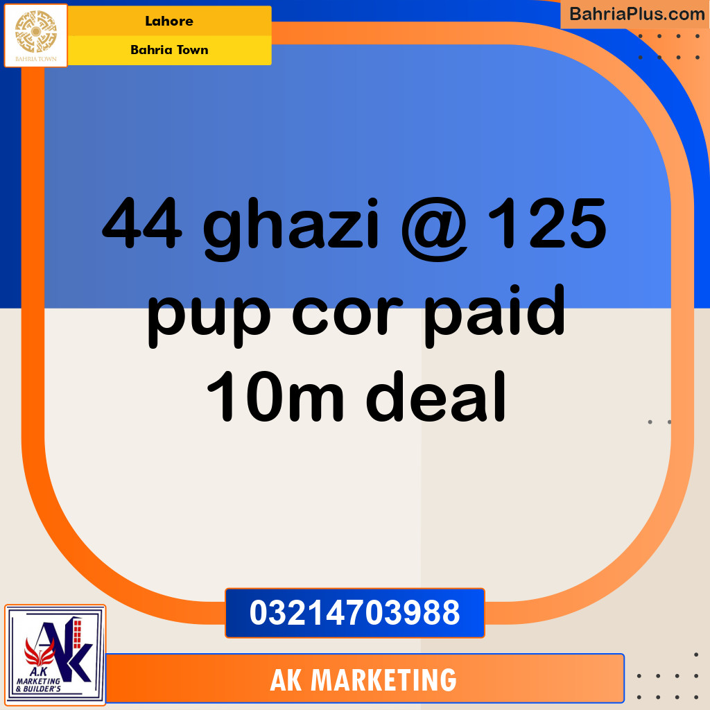 Residential Plot for Sale in Bahria Town, Lahore - (BP-269202)